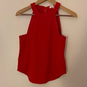 J.O.A. Vibrant Red Halter Top